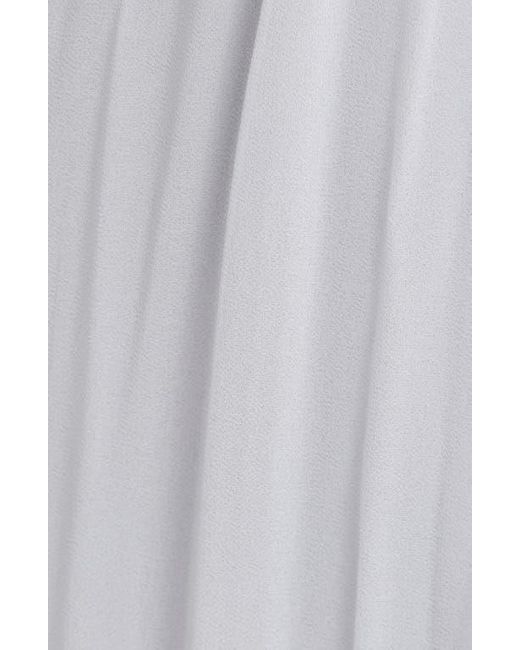 MELLODAY Blue Pleated Long Sleeve Dress