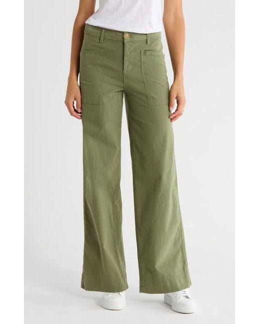 Frank & Eileen Green Limerick Pocket Wide Leg Pants