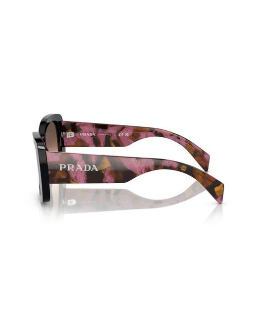 Prada Brown 56Mm Gradient Cat Eye Sunglasses