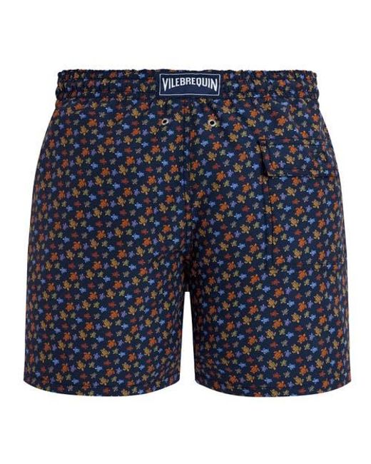 Vilebrequin Blue Swim Shorts Micro Ronde Des Tortues for men