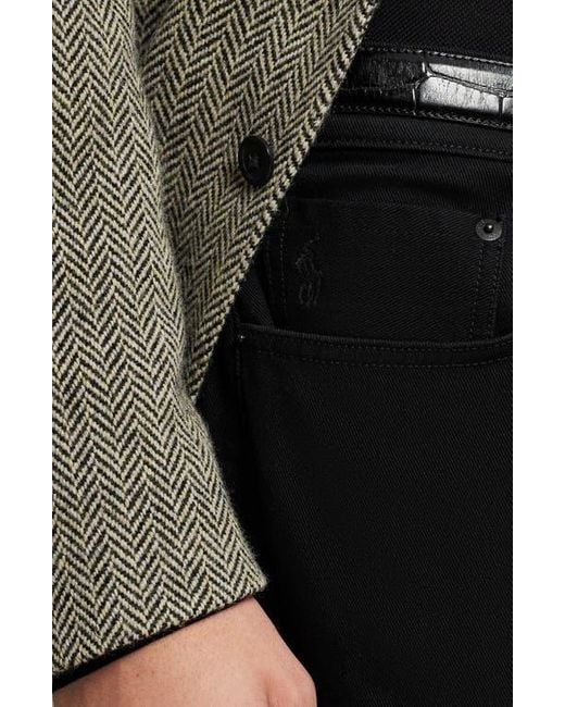 Polo Ralph Lauren Black Sullivan Slim Fit Cotton Stretch Twill 5-Pocket Pants for men