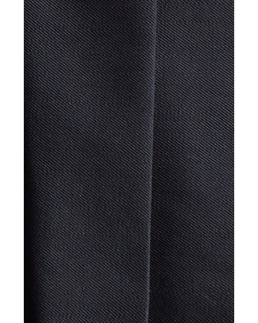 Noir Kei Ninomiya Black Asymmetric Pleated Wool Gabardine Harness Top