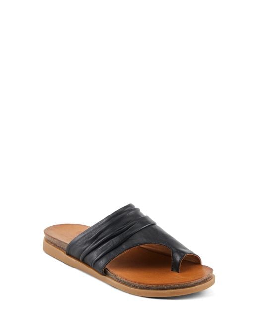 Spring Step Brown Bates Toe Loop Sandal