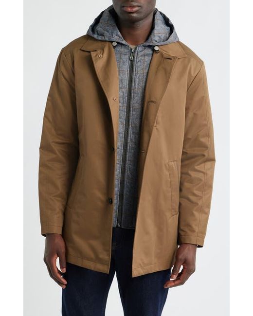 Johnston & Murphy Brown Upton Raincoat With Removable Liner for men