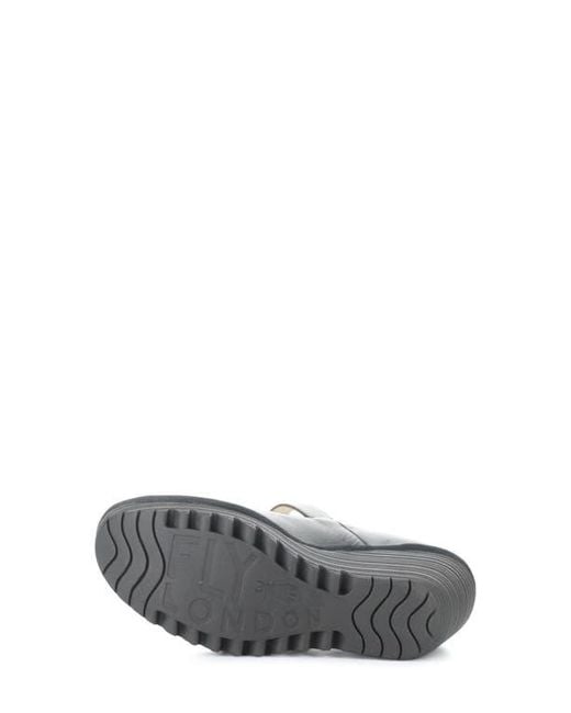 Fly London Gray Yald Wedge Mary Jane Pump