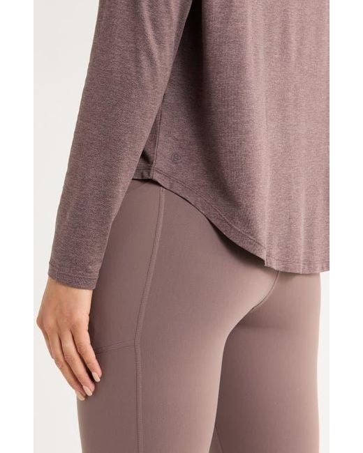 Zella Purple Restore Soft Long Sleeve Relaxed T-Shirt