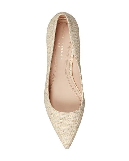 Marc Fisher Natural Zala Block Heel Pump