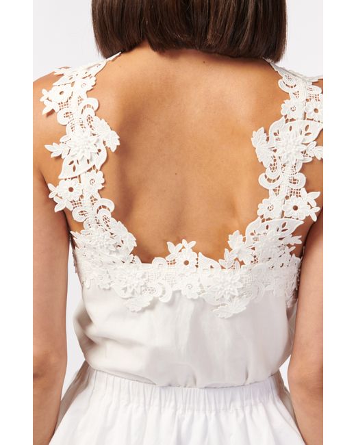 Cami NYC White Chels Floral Lace Tank