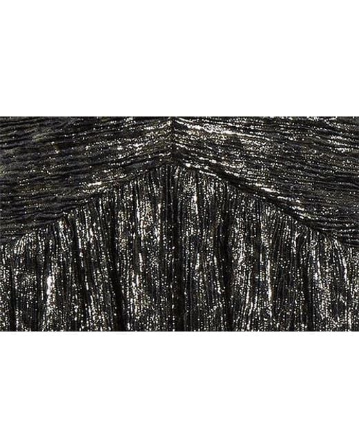 Ramy Brook Black Judy Metallic Plunge Cocktail Minidress