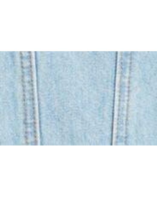 Carrots Blue Wordmark Embroidered Cotton Denim Jacket for men