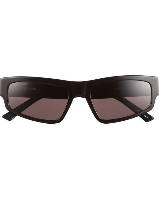 Balenciaga Brown 56Mm Rectangular Sunglasses