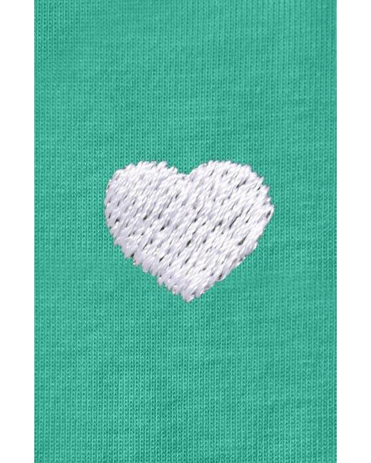 Alix Green Lil Heart Jersey Relaxed Tee