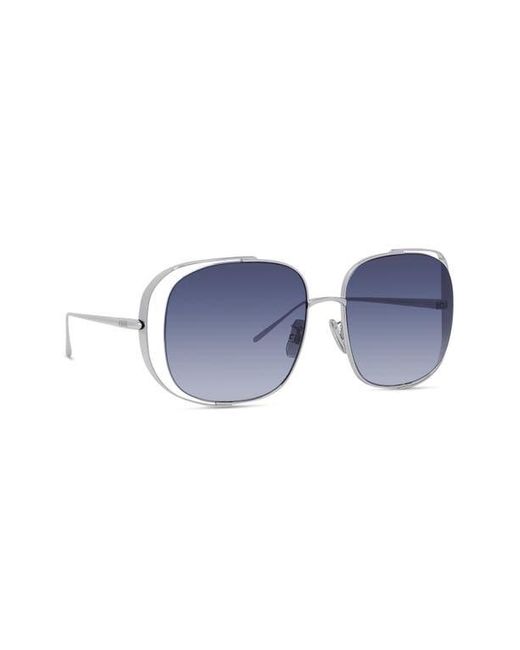 Loewe Blue Signature 57Mm Gradient Rectangular Sunglasses