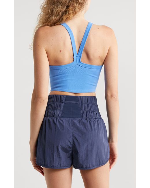Free People Blue All Clear Rib Crop Camisole
