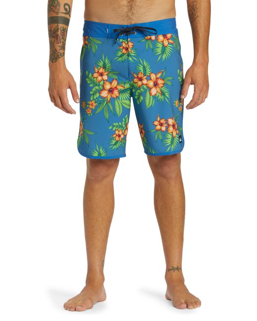 Quiksilver Blue Surfsilk Hawaii Shoreline 19 Board Shorts for men