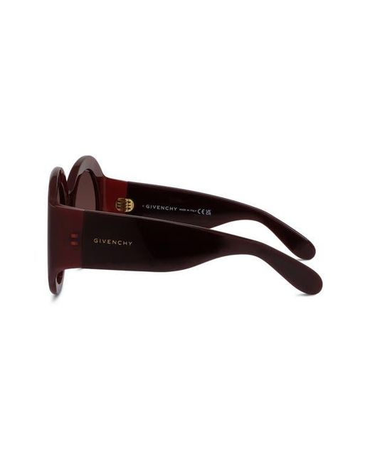 Givenchy Brown Cocoon 56Mm Round Sunglasses