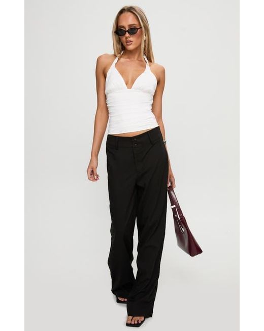 Princess Polly Black Alaina Low Rise Wide Leg Pants