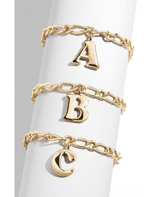 BaubleBar Metallic Annika Initial Bracelet