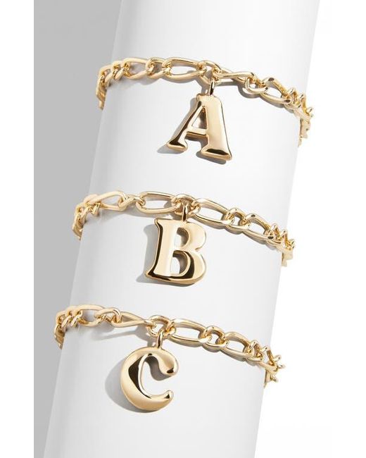 BaubleBar Metallic Annika Initial Bracelet