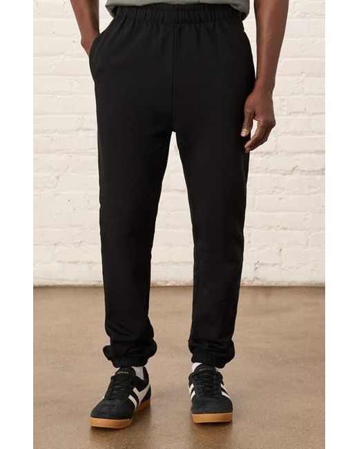 Pact Black Organic Brushed Fleece Sweatpant for men