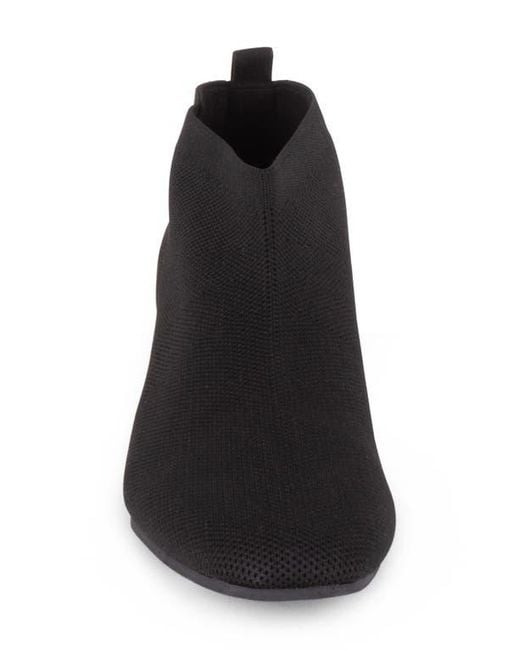 Tahari Black Corniche Block Heel Knit Bootie