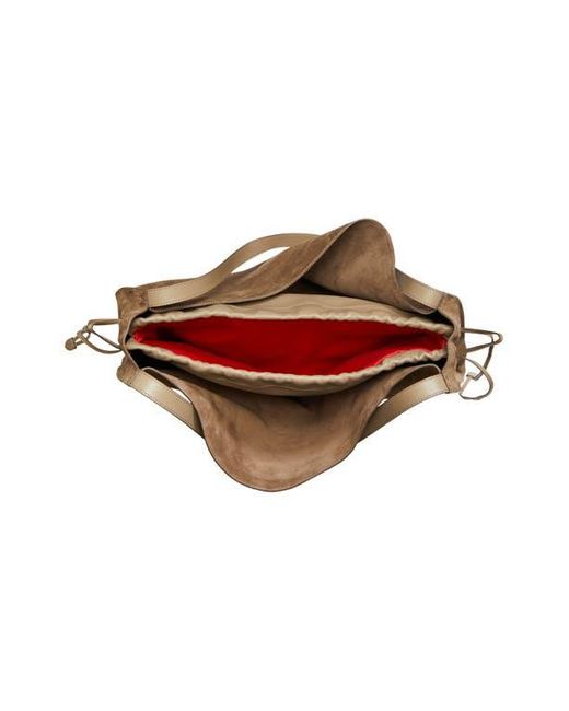 Christian Louboutin Brown Le 54 Suede Drawstring Tote