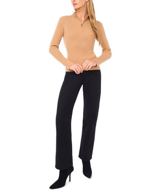 Halogen® Blue Rib Quarter Zip Sweater