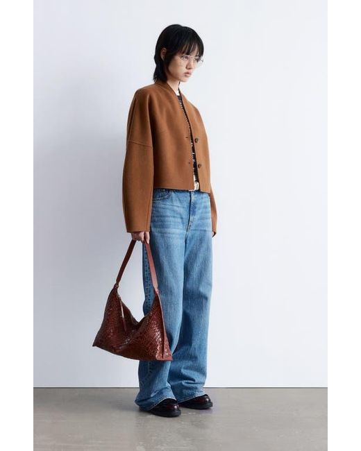 & Other Stories Brown Double Wool Blend Jacket
