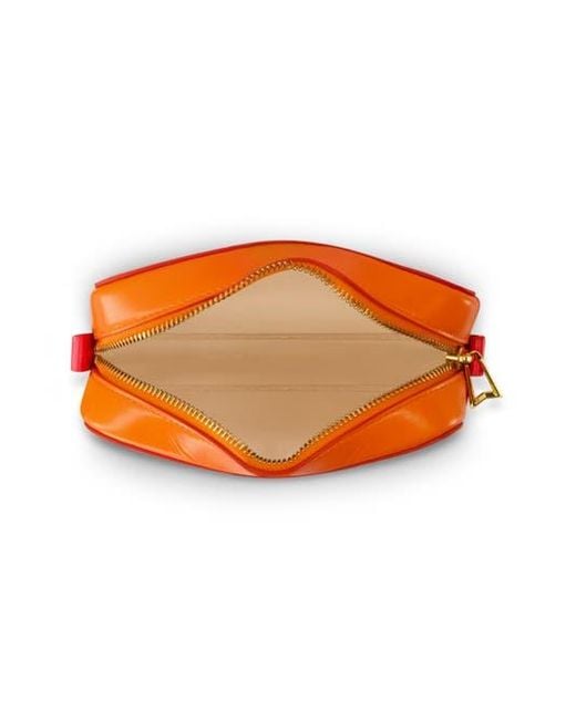 Mac Duggal Orange Ombre Leather Crossbody Camera Bag