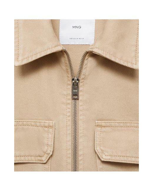 Mango Natural Denim Jacket With Pockets for men