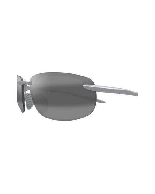Maui Jim Gray Hookipa 63Mm Polarizedplus2 Rectangular Sunglasses