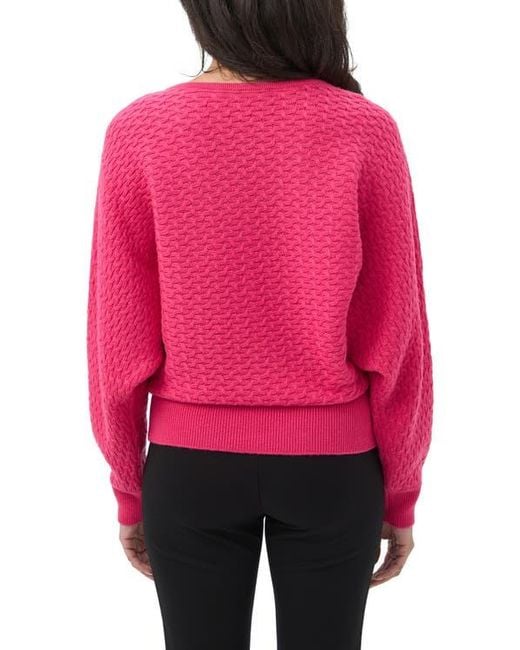 Trina Turk Red Lima V-Neck Pullover Sweater