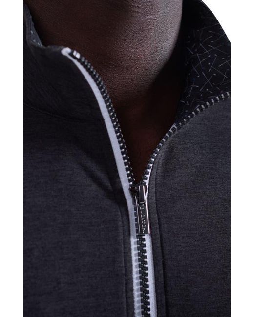 Bugatchi Blue Quarter Zip Pullover for men