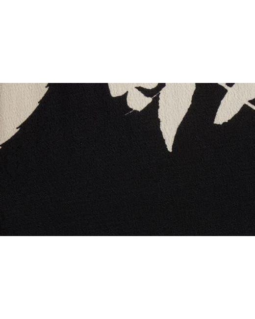 Lipsy Black Floral Print Long Sleeve Minidress