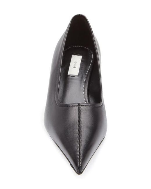Totême Blue Pointed Toe Wedge Pump