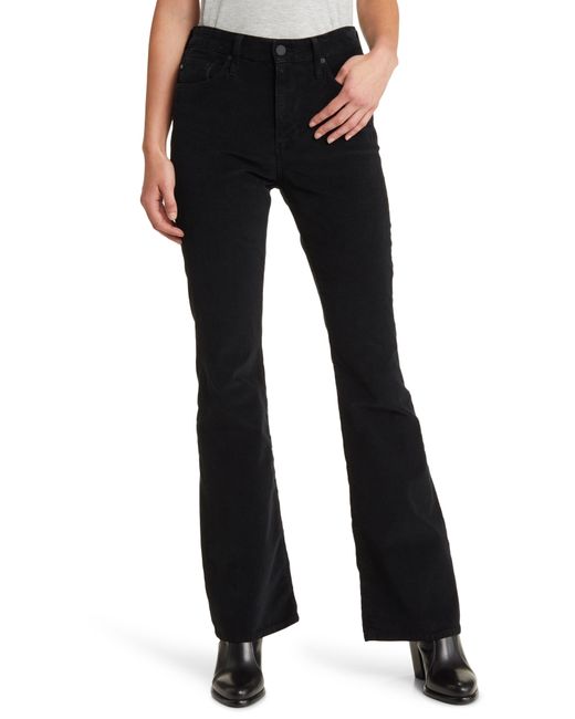 AG Jeans Black Farrah High Waist Stretch Corduroy Bootcut Pants
