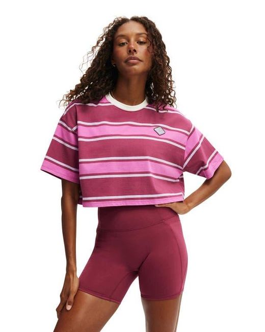 Cotton On Red Active Cropped Graphic Tee