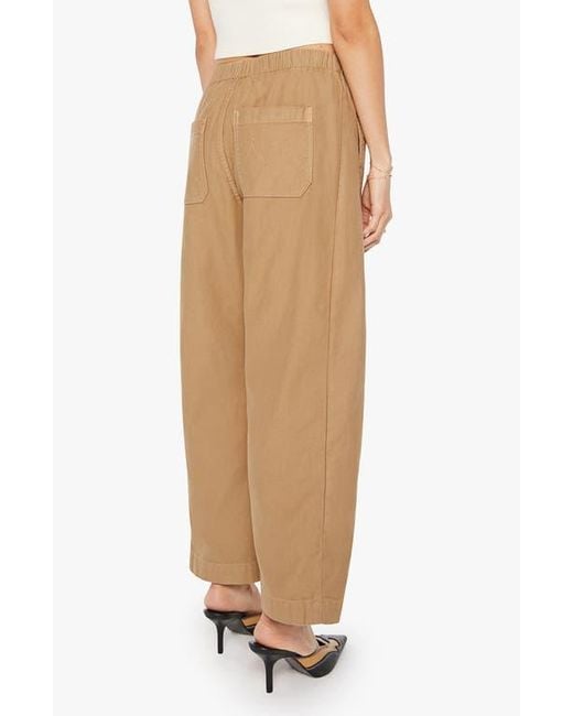 Mother Natural The Drawn Half Pipe Cotton Drawstring Pants