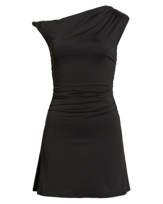 Nia Black Noa One-Shoulder Minidress