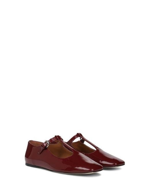 Sarto Red Flexa Astoria T-Strap Flat