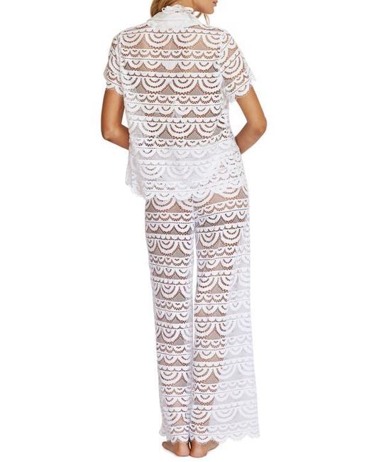PQ Swim High Waist Sheer Lace Cover-Up Pants in White | Lyst