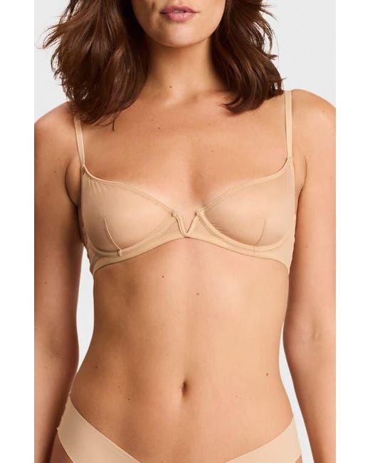 Commando Natural Invisible Lift Plunge Demi Underwire Bra
