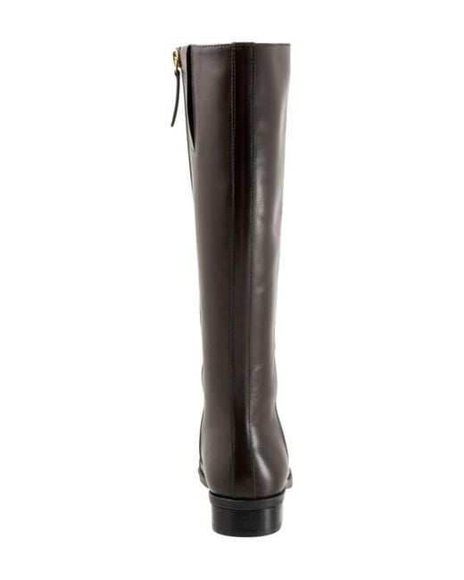 Trotters Black Alexis Cap Toe Knee High Boot