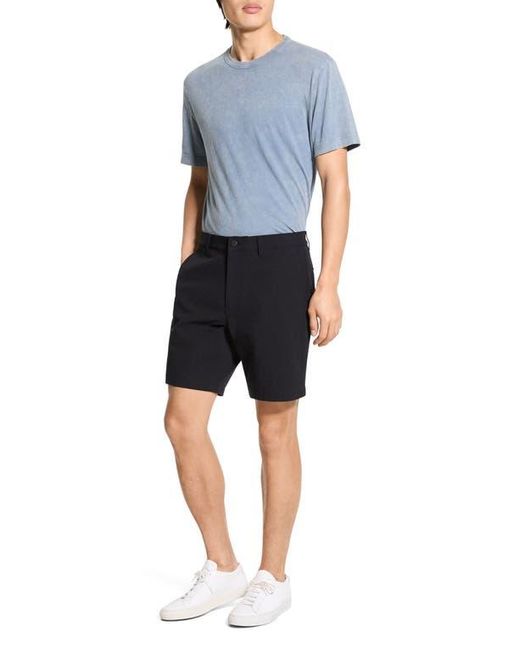 Theory Blue Standard Flat Front Shorts for men