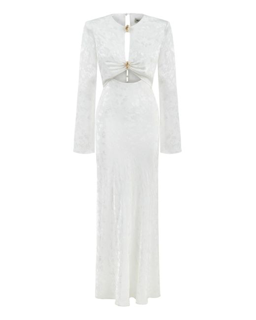 Nocturne White Cut-out Long Dress