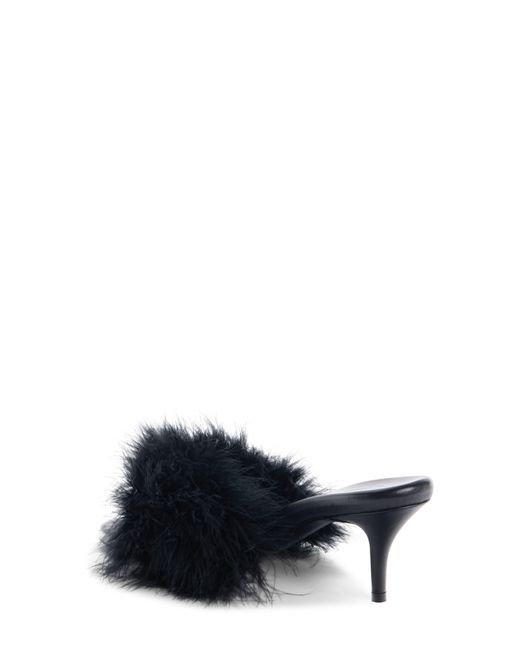 Balenciaga Black Boudoir Feather Slide Sandal