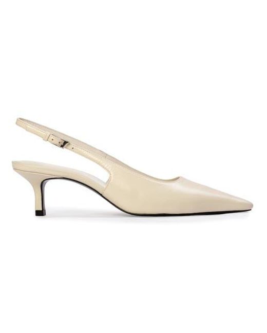 Black Suede Studio White Lainey 50 Leather Pump