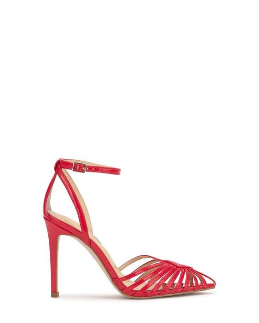 Jessica Simpson Red Paveri Ankle Strap Pointed Toe Pump