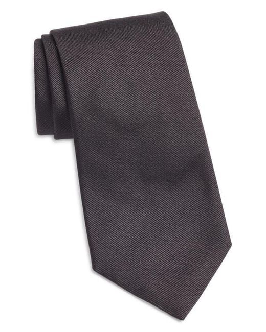 Jack Victor Black Solid Silk Tie for men