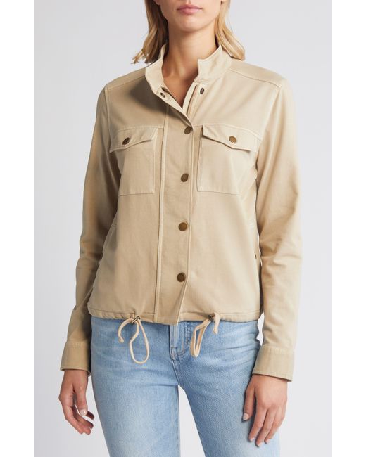 Caslon Natural Caslon(r) Stretch Organic Cotton Soft Jacket